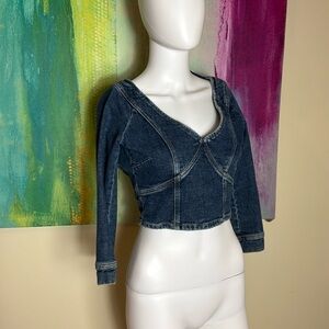 Retrofete denim top | Size XS